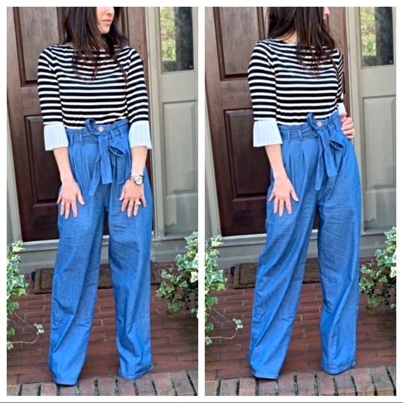 ✨LAST ONE✨Wide leg boho chic light denim jeans - Picture 4 of 8